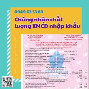 Chứng nhận chất lượng XMCD nhập khẩu